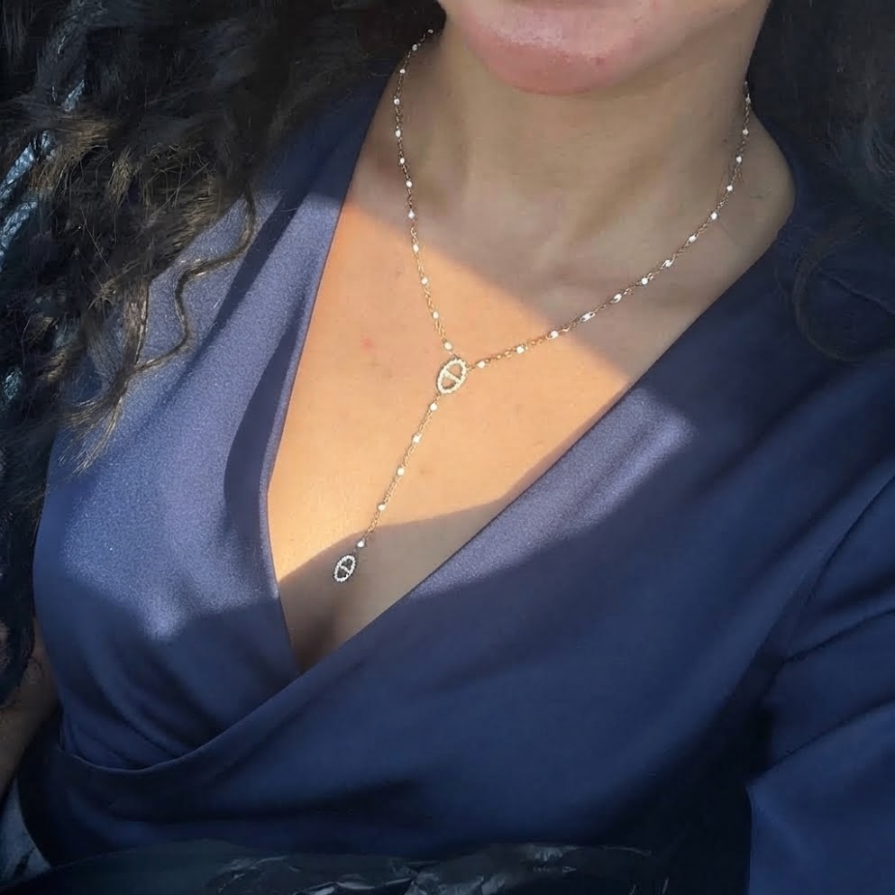 Collier Cascade perlé