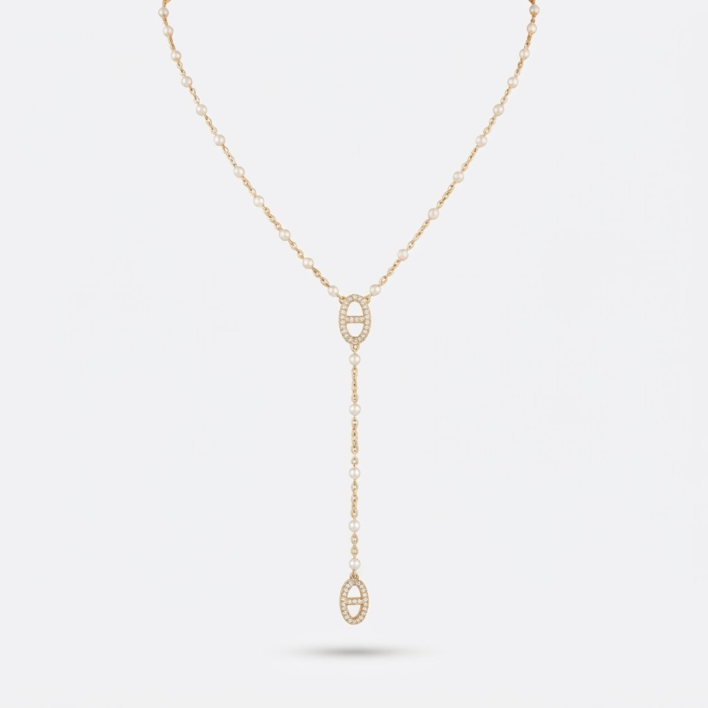 Collier Cascade perlé